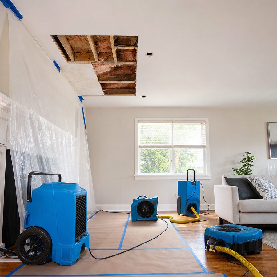 ceiling water damage repair in Omaha, NE