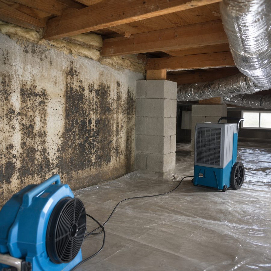 crawl space mold removal in Omaha, NE