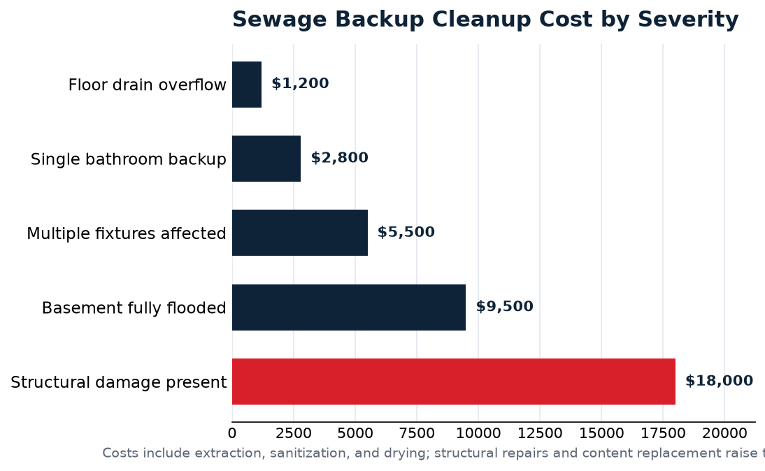 sewage backup restoration data for Omaha homeowners